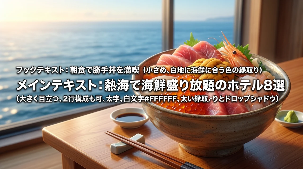 熱海で朝食の海鮮が盛り放題のホテル8選！自分好みの勝手丼を満喫しよう