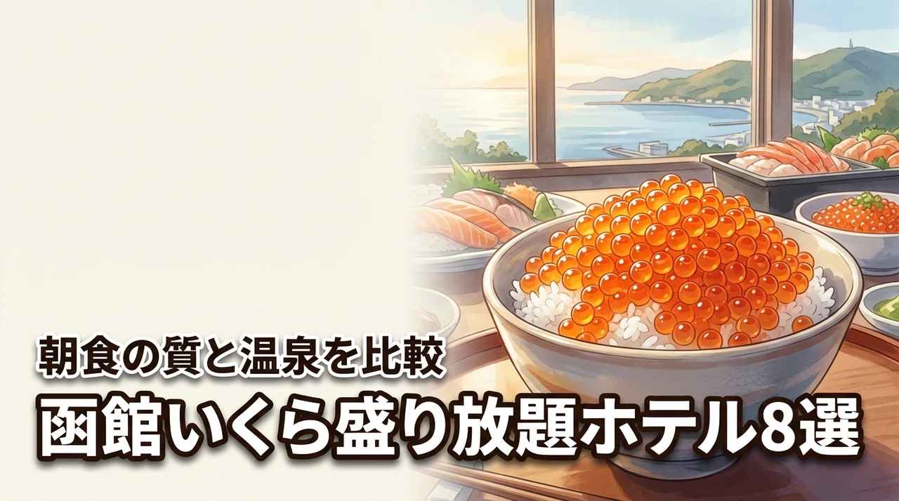 函館でいくら盛り放題を楽しめるホテル8選を比較！朝食の質や温泉まで紹介