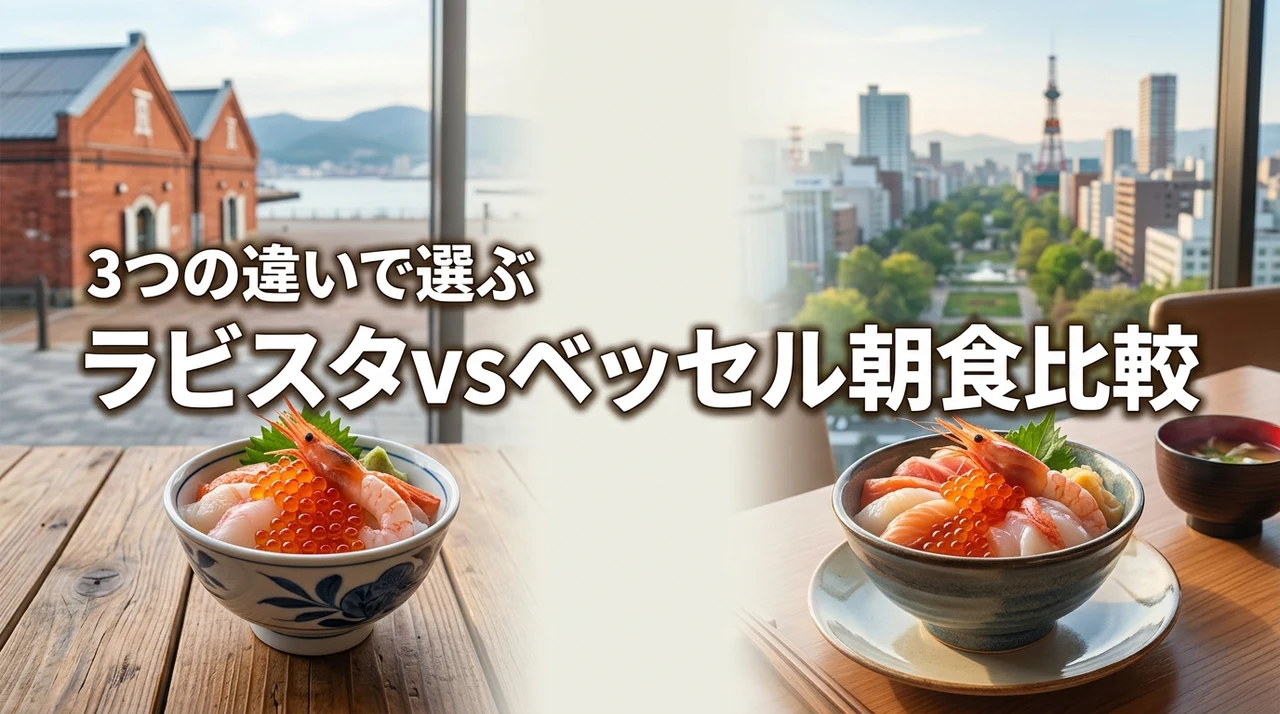 ラビスタ函館ベイとベッセルイン札幌中島公園の朝食を比較！3つの違いで選ぶのは？