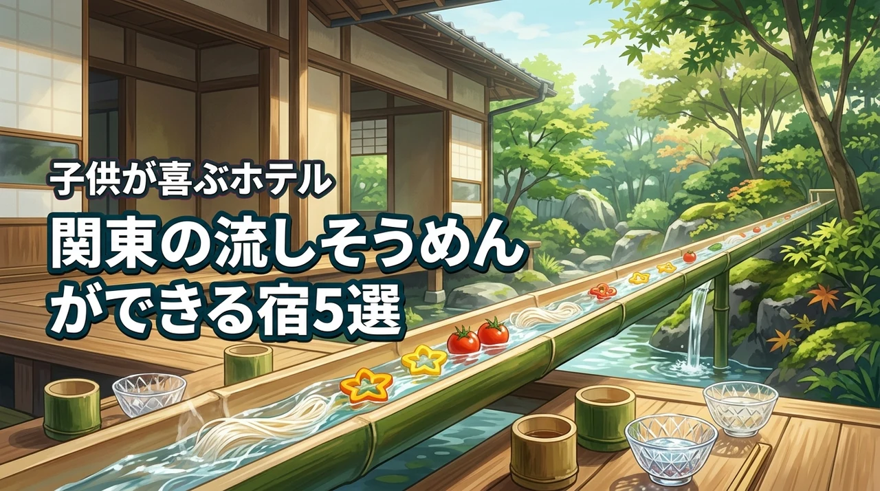 関東で流しそうめんができる宿5選！子供が喜ぶホテルで流しそうめんを満喫